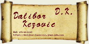 Dalibor Kezović vizit kartica